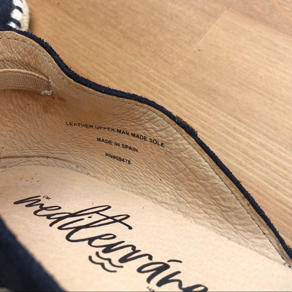 MEDITERRAREA flat shoes navy blue women size US 9 - Picture 7 of 7